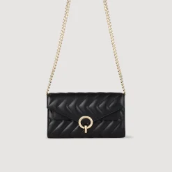 Sacs Porté Épaule|Mini Sacs*SANDRO Pochette Crossbody En Cuir Noir