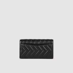 Sacs Porté Épaule|Mini Sacs*SANDRO Pochette Crossbody En Cuir Noir