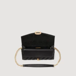 Sacs Porté Épaule|Mini Sacs*SANDRO Pochette Crossbody En Cuir Noir
