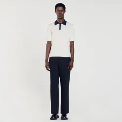 T-Shirts & Polos|Pulls & Gilets*SANDRO Polo Bicolore Ecru
