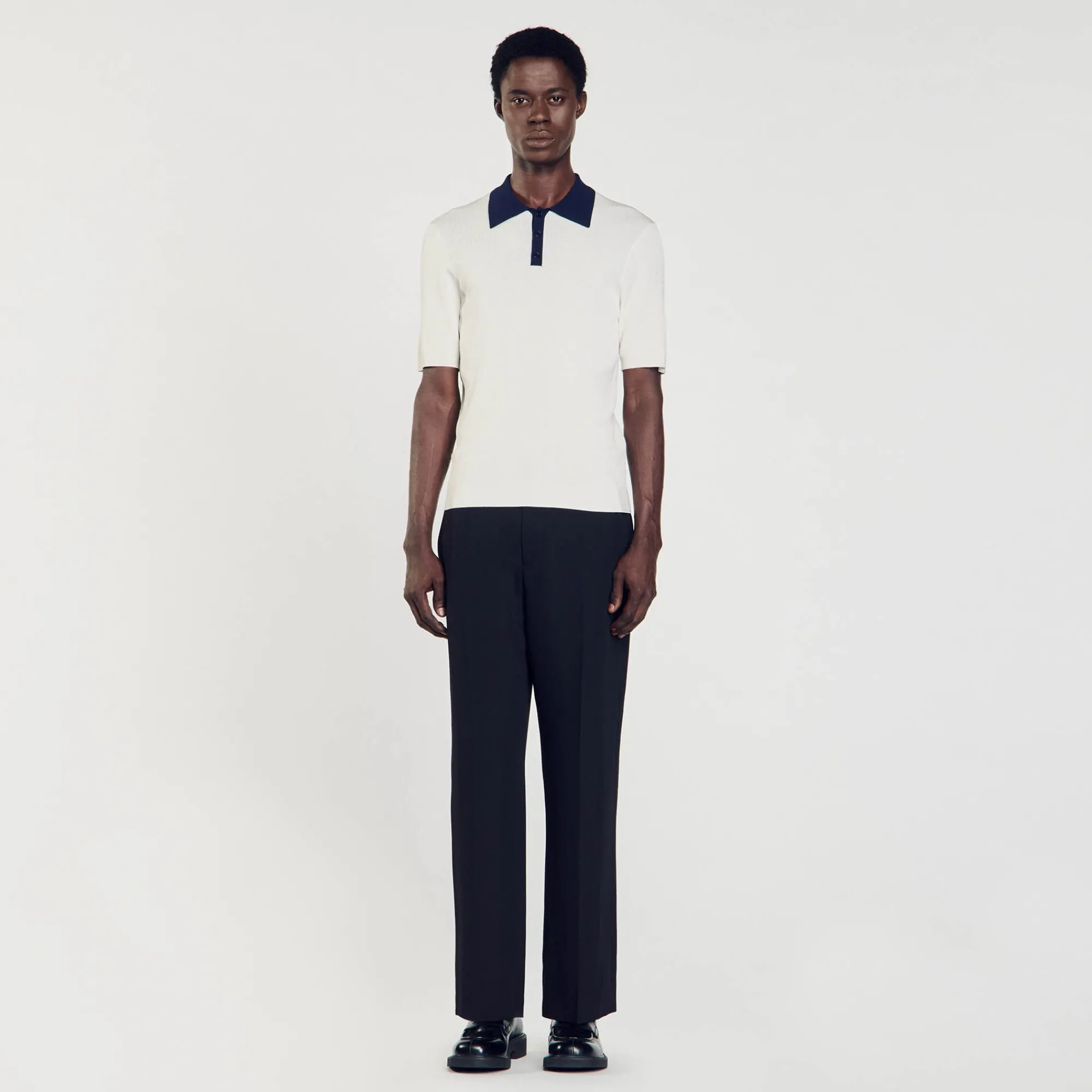 T-Shirts & Polos|Pulls & Gilets*SANDRO Polo Bicolore Ecru