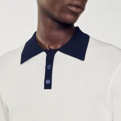 T-Shirts & Polos|Pulls & Gilets*SANDRO Polo Bicolore Ecru