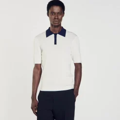 T-Shirts & Polos|Pulls & Gilets*SANDRO Polo Bicolore Ecru