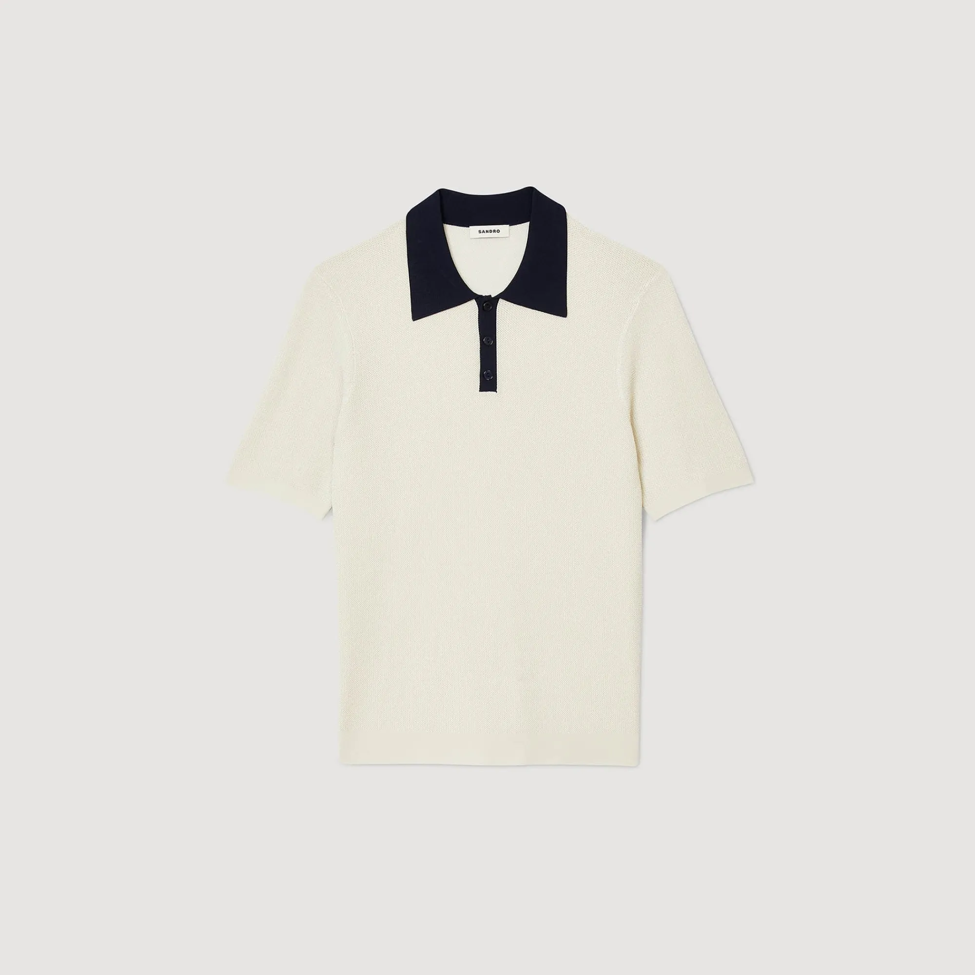 T-Shirts & Polos|Pulls & Gilets*SANDRO Polo Bicolore Ecru