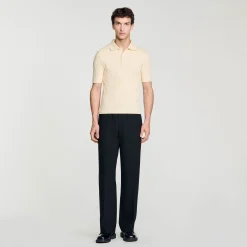 T-Shirts & Polos*SANDRO Polo En Coton Beige