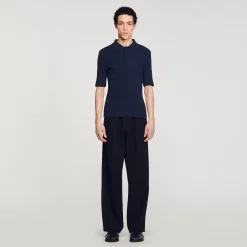 T-Shirts & Polos*SANDRO Polo En Coton Marine