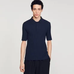 T-Shirts & Polos*SANDRO Polo En Coton Marine