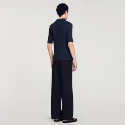T-Shirts & Polos*SANDRO Polo En Coton Marine
