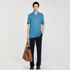 T-Shirts & Polos*SANDRO Polo En Lin Azur