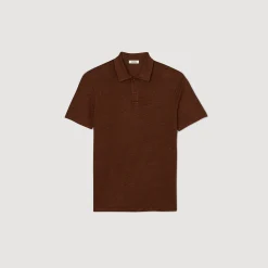 T-Shirts & Polos*SANDRO Polo En Lin Chocolat