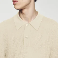 T-Shirts & Polos|Pulls & Gilets*SANDRO Polo En Maille Ajourée Beige