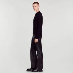 T-Shirts & Polos|Pulls & Gilets*SANDRO Polo En Maille Fine Noir