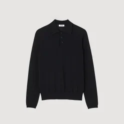 T-Shirts & Polos|Pulls & Gilets*SANDRO Polo En Maille Fine Noir