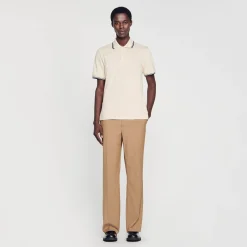 T-Shirts & Polos*SANDRO Polo En Piqué De Coton Greige