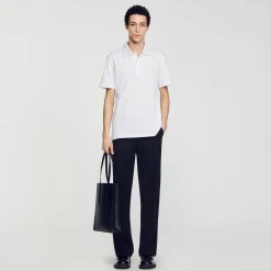 T-Shirts & Polos*SANDRO Polo Fleur En Coton blanc