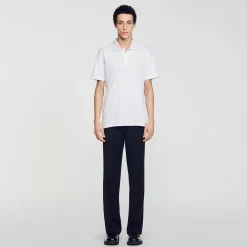 T-Shirts & Polos*SANDRO Polo Fleur En Coton blanc
