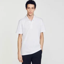 T-Shirts & Polos*SANDRO Polo Fleur En Coton blanc