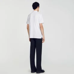 T-Shirts & Polos*SANDRO Polo Fleur En Coton blanc