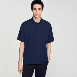 T-Shirts & Polos*SANDRO Polo Fleur En Coton Marine