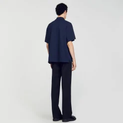 T-Shirts & Polos*SANDRO Polo Fleur En Coton Marine