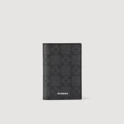 Petite Maroquinerie*SANDRO Porte-cartes Square Cross Noir