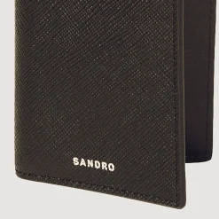 Petite Maroquinerie*SANDRO Portefeuille Cuir Reconstitué Noir carbone