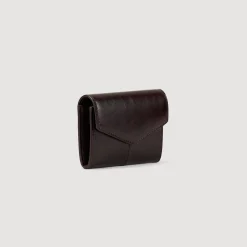 Autres Accessoires*SANDRO Porte-monnaie En Cuir Glacé Bordeaux