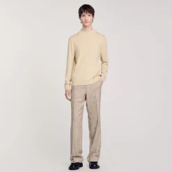 Pulls & Gilets*SANDRO Pull à Col Cheminée Creme