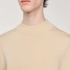 Pulls & Gilets*SANDRO Pull à Col Cheminée Creme