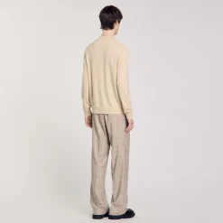 Pulls & Gilets*SANDRO Pull à Col Cheminée Creme