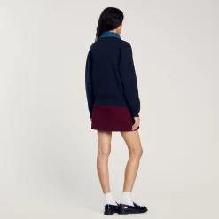 Pulls & Cardigans*SANDRO Pull à Col En Jean Marine