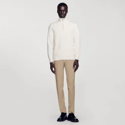Pulls & Gilets*SANDRO Pull Camionneur Ecru