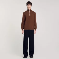 Pulls & Gilets*SANDRO Pull Camionneur Caramel