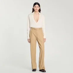 Pulls & Cardigans*SANDRO Pull Col Polo Ecru