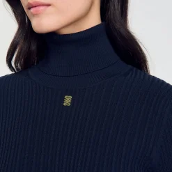Pulls & Cardigans*SANDRO Pull Col Roulé Marine
