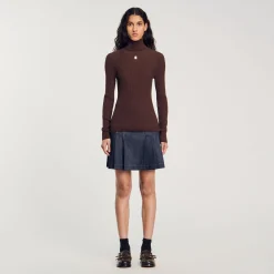 Pulls & Cardigans*SANDRO Pull Col Roulé Marron