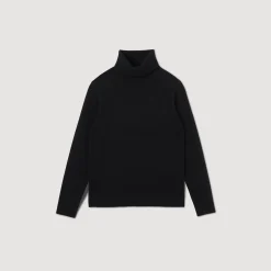 Pulls & Gilets*SANDRO Pull Col Roulé Laine Et Cachemire Noir