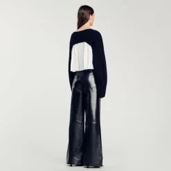 Pulls & Cardigans*SANDRO Pull Court En Cachemire Et Laine Noir
