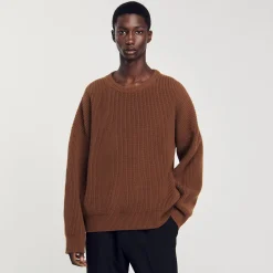 Pulls & Gilets*SANDRO Pull Côtelé En Maille Caramel
