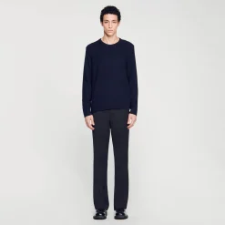 Pulls & Gilets*SANDRO Pull En Laine Marine