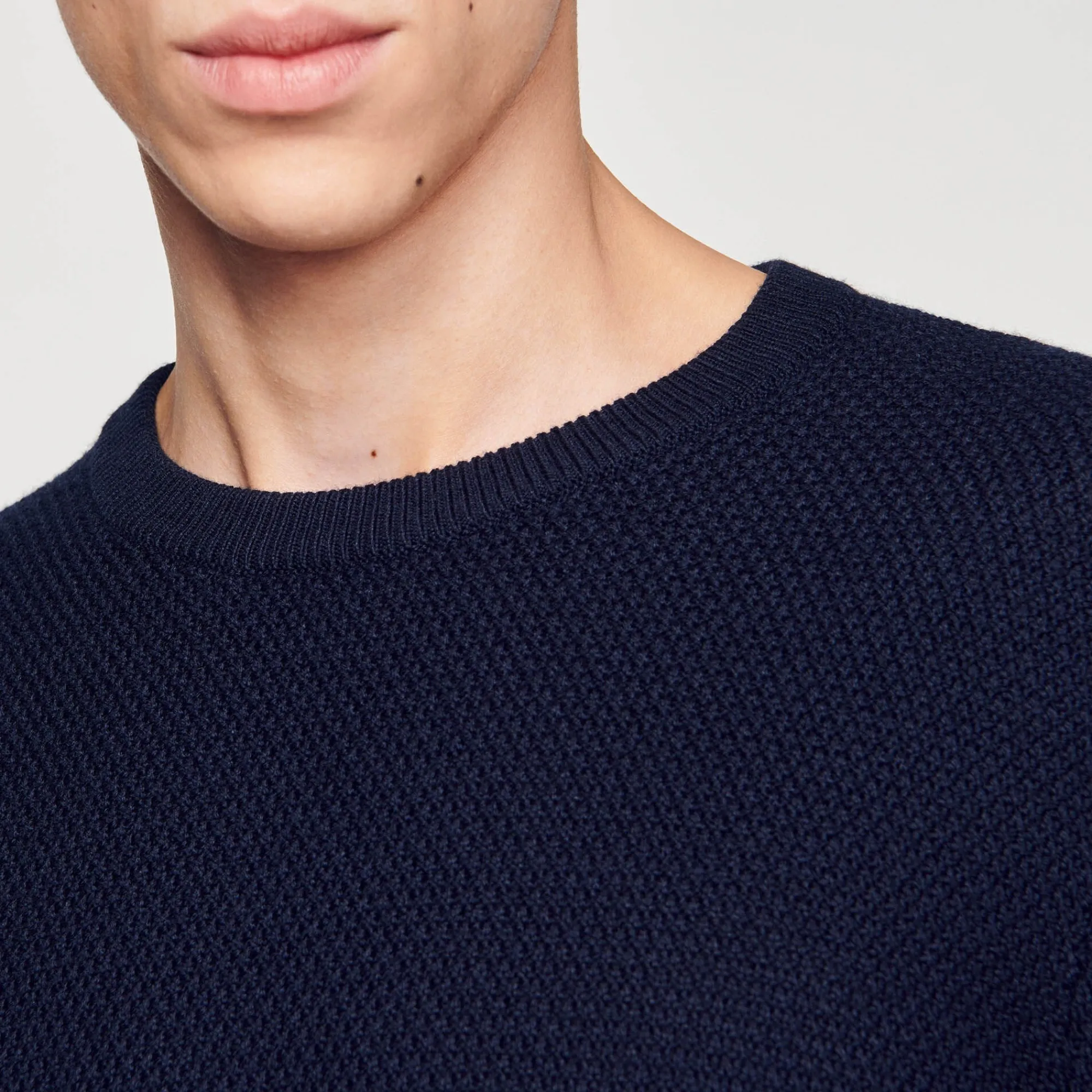 Pulls & Gilets*SANDRO Pull En Laine Marine