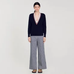 Pulls & Cardigans*SANDRO Pull En Laine Et Cachemire Bleu marine