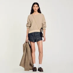 Pulls & Cardigans*SANDRO Pull En Laine Et Cachemire Beige