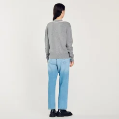 Pulls & Cardigans*SANDRO Pull En Laine Et Cachemire Gris