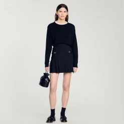 Pulls & Cardigans*SANDRO Pull En Laine Mélangée Noir