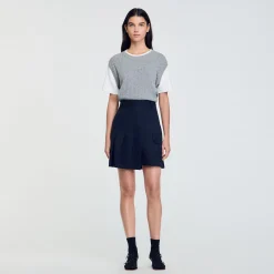 Pulls & Cardigans*SANDRO Pull En Maille Bimatières Gris