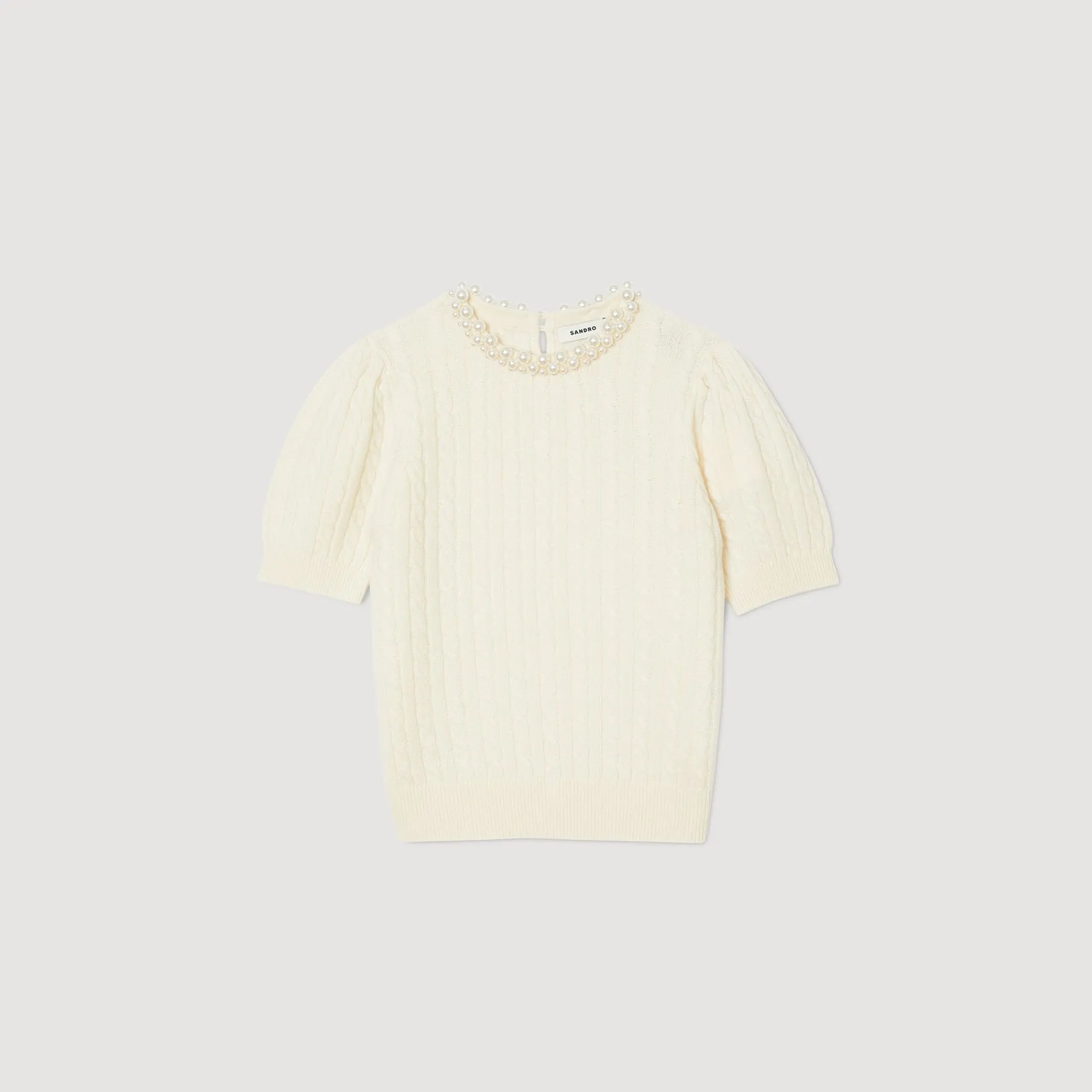 Pulls & Cardigans|Tops & Chemises*SANDRO Pull En Maille Câblée Ecru