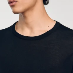Pulls & Gilets*SANDRO Pull En Maille Fine Noir