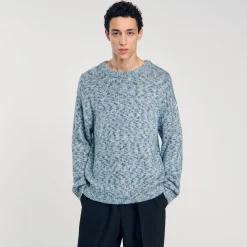 Pulls & Gilets*SANDRO Pull En Maille Moulinée Bleu Ciel