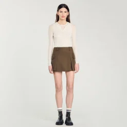 Pulls & Cardigans*SANDRO Pull Trompe L'œil En Laine Ecru